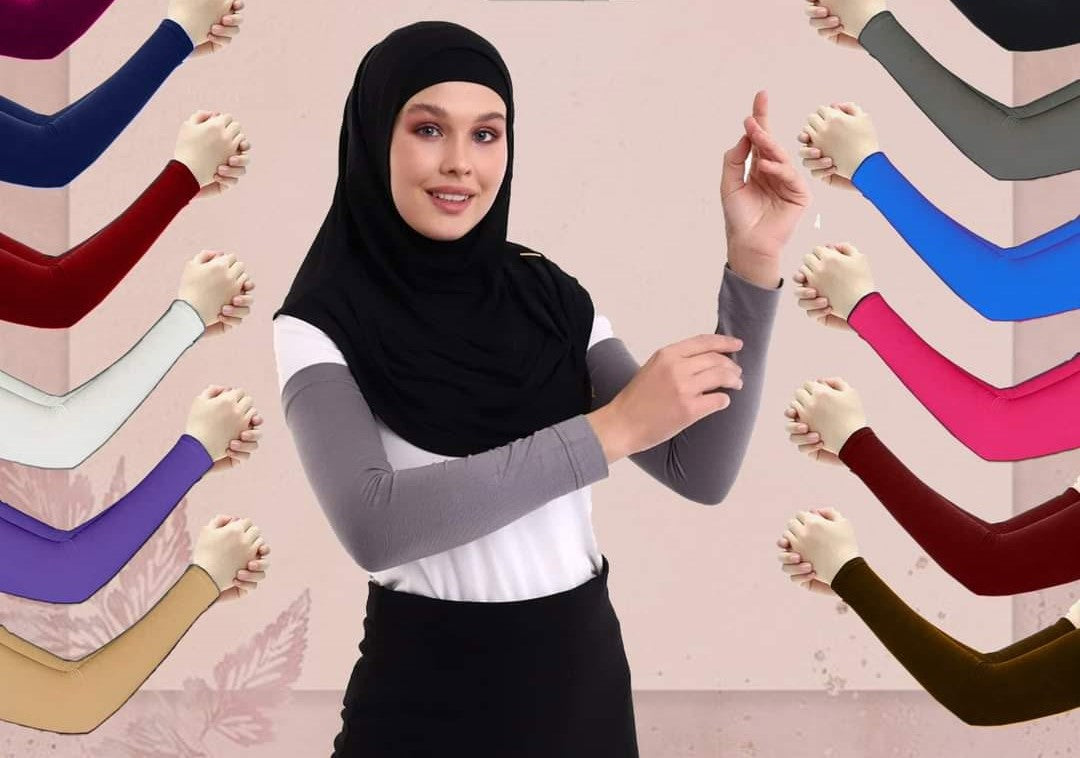 Women Hand Sleeves |Arm Cover, Black, White, Gray, Pink, Green
