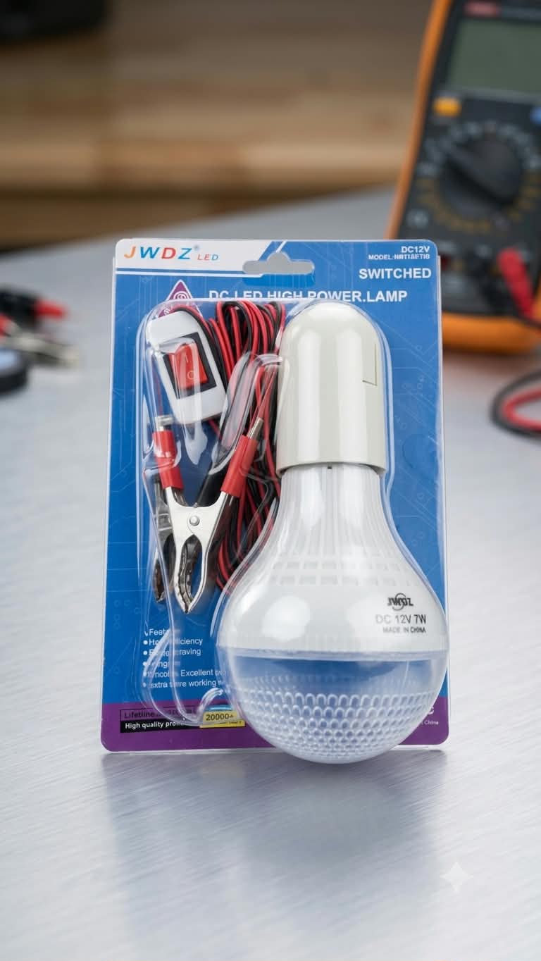 12V DC LED Lamp with 3mtr Cable attached
