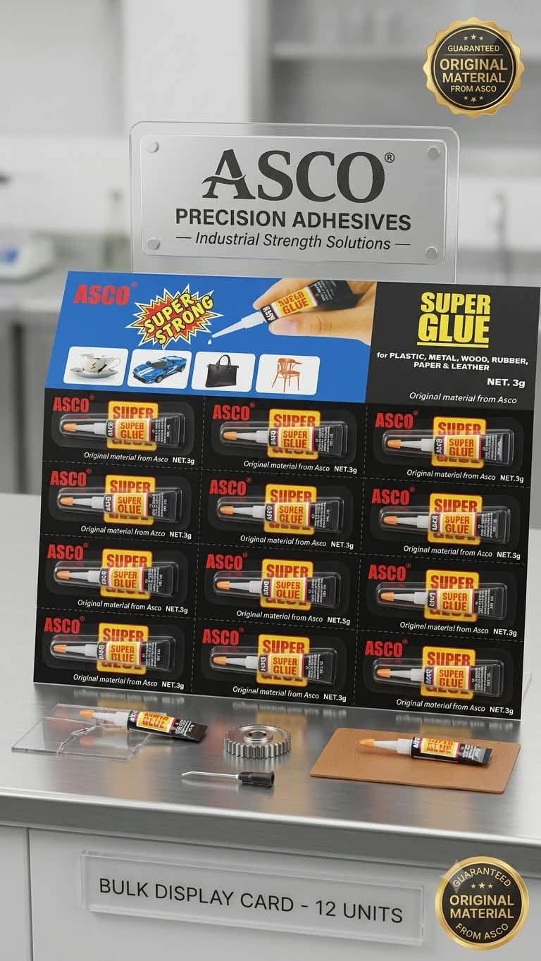 ASCO Super Glue – 3g Tubes 12PCS
