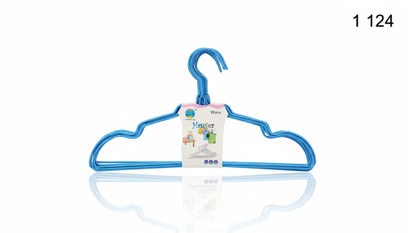 Assorted Colors Metal Clothes Hanger 10PCS