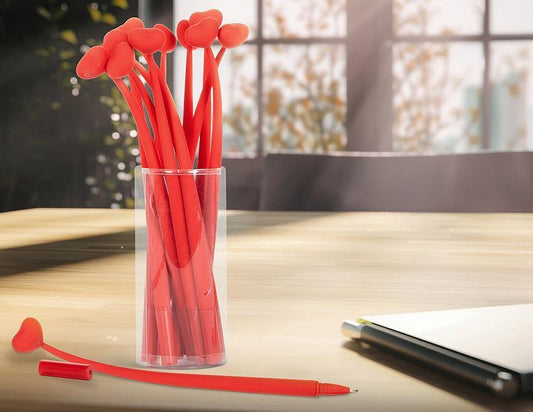 Red Flower Top Ballpoint Pen 1 pcs