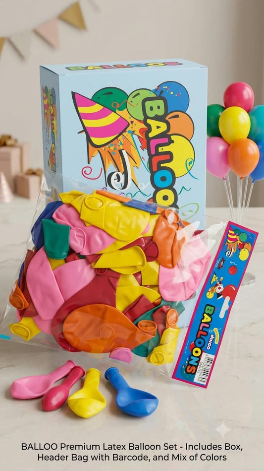 Dingo Colorful Latex Balloons 72 Pcs Pack Party Decoration Mix Color