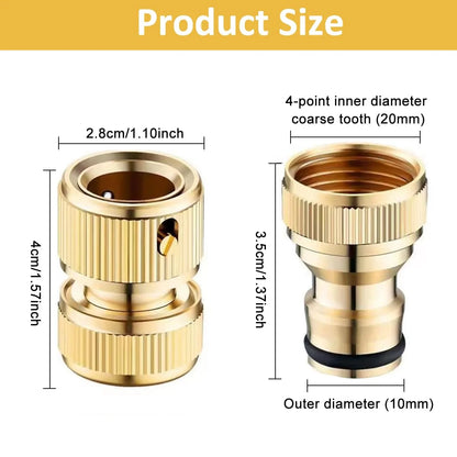 Brass Garden Hose Spray Nozzle with Quick Connector