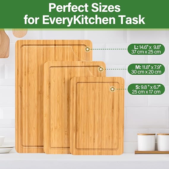 Bamboo Cutting Board 3PCS Set