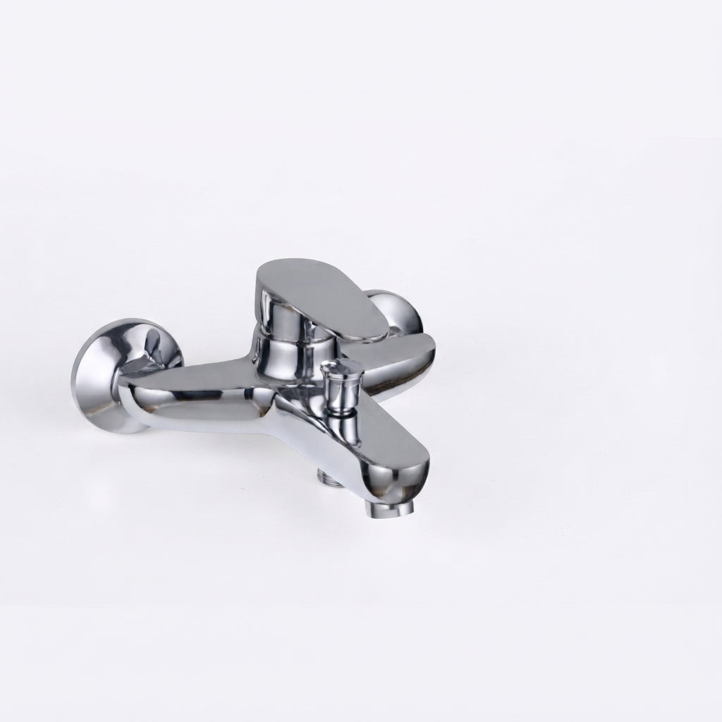 Premium Single Lever Shower Mixer. Chrome Wall Mounted Bath Tap
