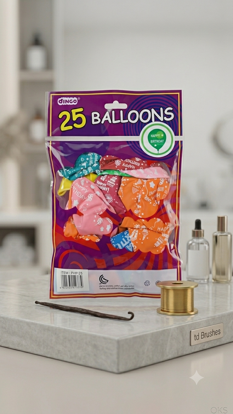 Happy Birthday Printed Balloon 25pcs Packet Mix Color.
