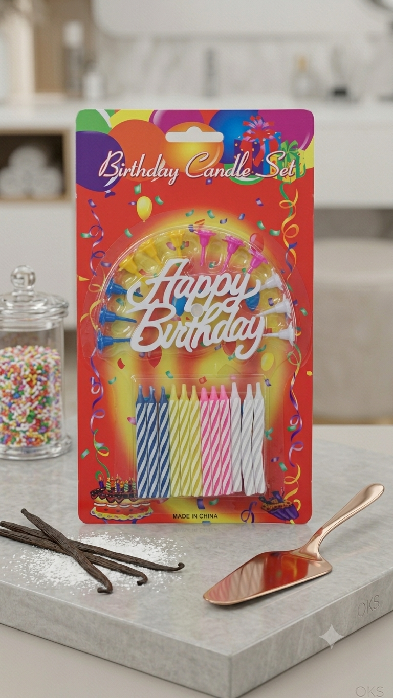 Birthday Candle Set Happy Birthday Celebration Candles.