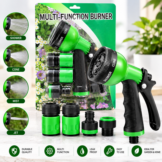 Multi-Function Garden Hose Spray Gun Nozzle 5PCS Set