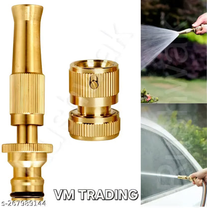 Brass Garden Hose Spray Nozzle with Quick Connector