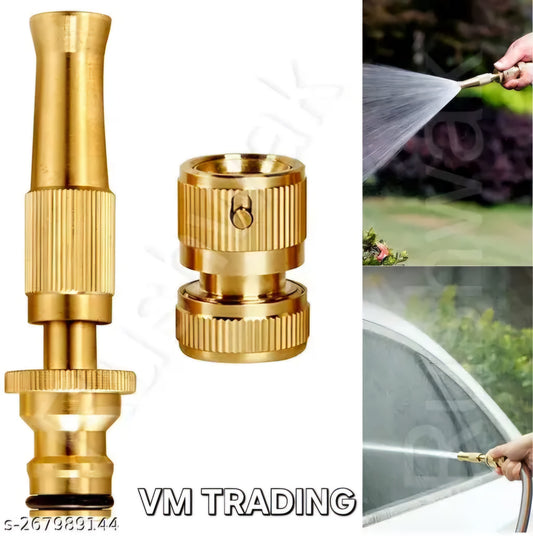 Brass Garden Hose Spray Nozzle with Quick Connector